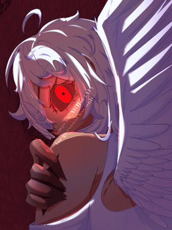 An angel staring at you