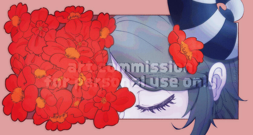 Eye banner with flower Eye banner with flower